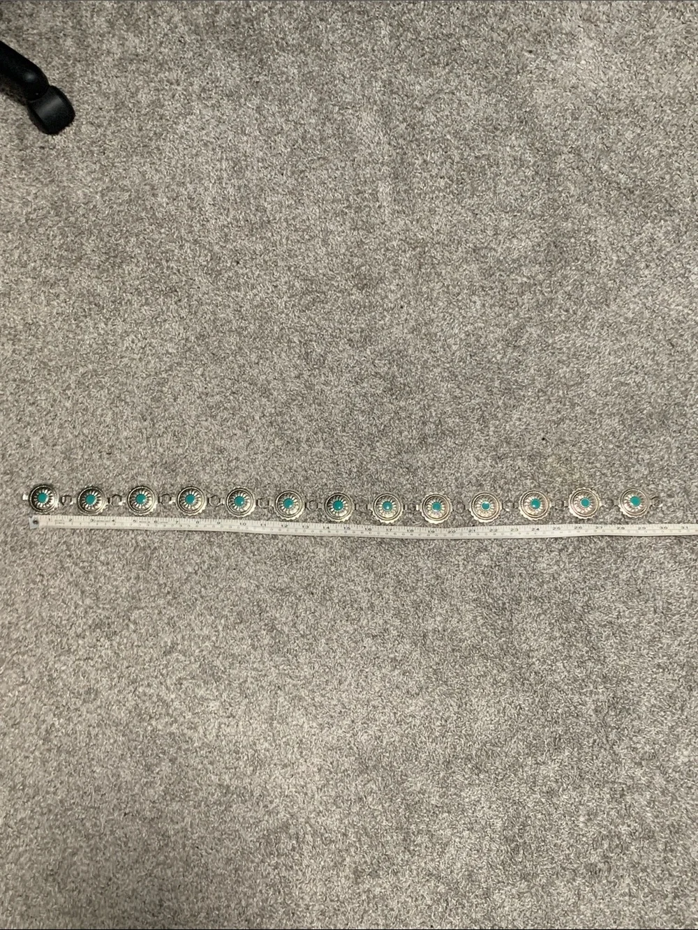 Boho Festival Turquoise Stone Silver Concho Belt